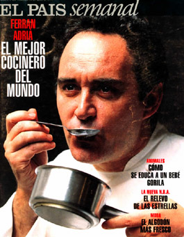 Ferran Adrià in the cover of El País Semanal (1999) (Image from elBulli website)